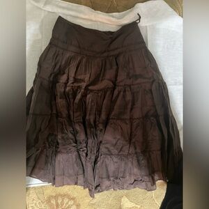Elegant Brown Zara Tiered Skirt